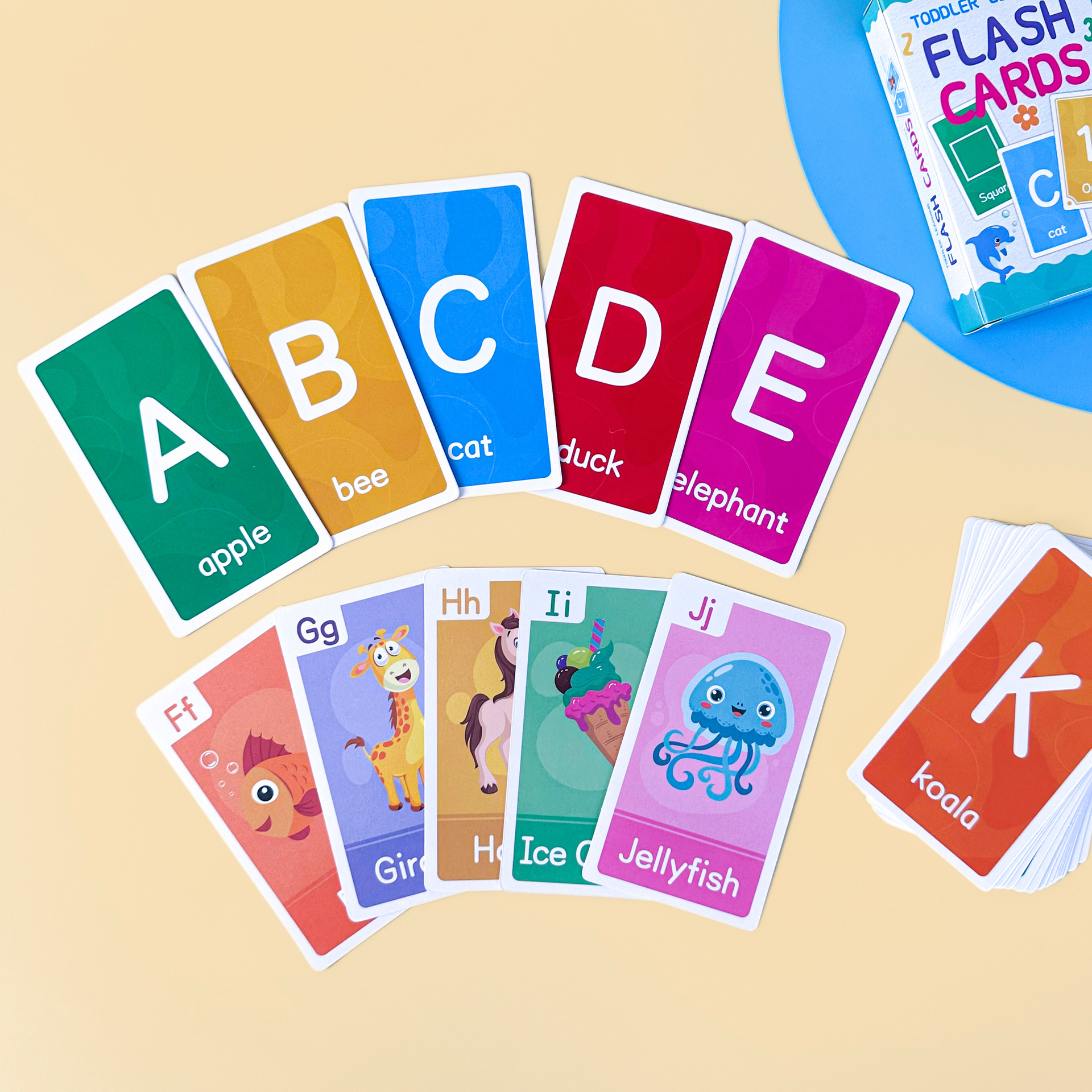 Kids Educational Game - 58 Pcs ABC Alphabet Flashcards Montessori