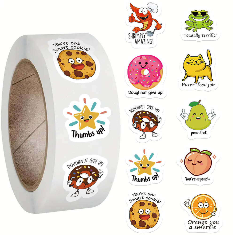 Kids Education Motivation - 100-500pcs Cute Decal Student Reward Stickers