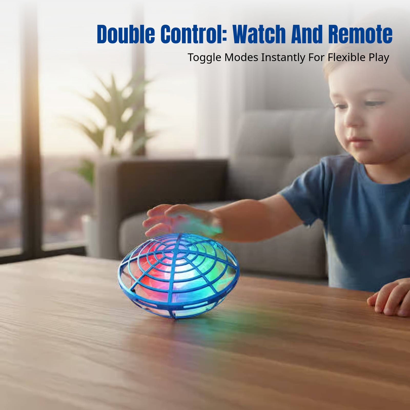 Globe Interactive Light - Detector Gesture Flying Disc, 4-Axis Rotating