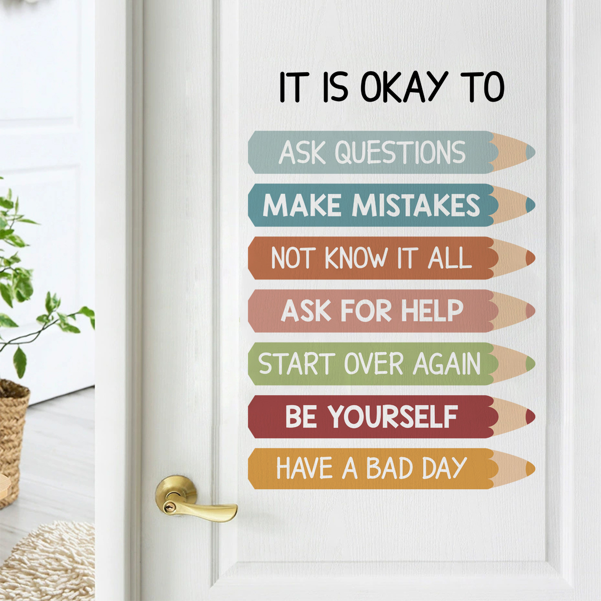 Pencils IT IS OKAY TO Motivati - Kids Education Motivation avaliação e preço