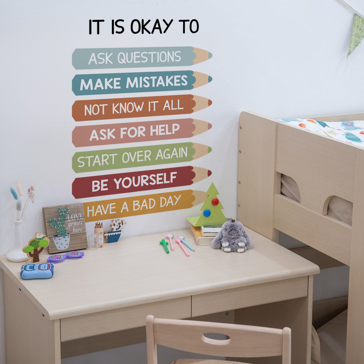 Pencils IT IS OKAY TO Motivati - Kids Education Motivation avaliação e preço