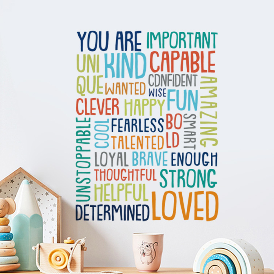Positive Kid Classroom Wall Pi - Kids Education Motivation avaliação e preço