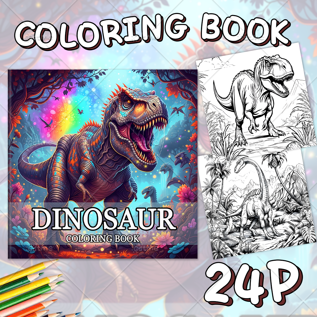 DINOSAUR Coloring Book Adult R - Kids Education Books avaliação e preço