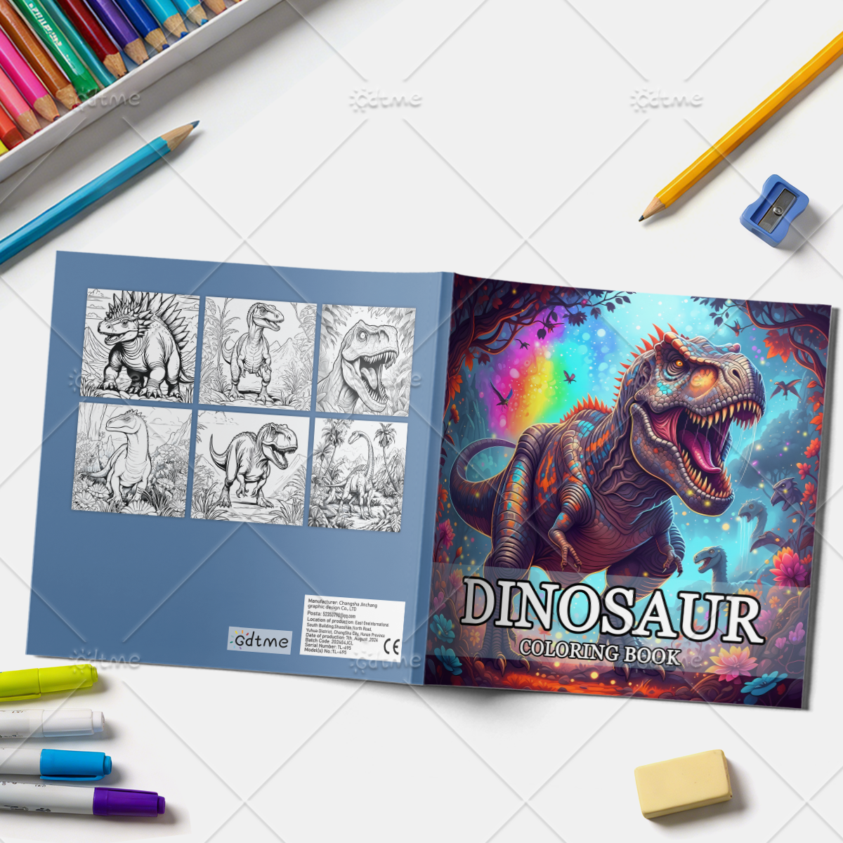 DINOSAUR Coloring Book Adult R - Kids Education Books avaliação e preço