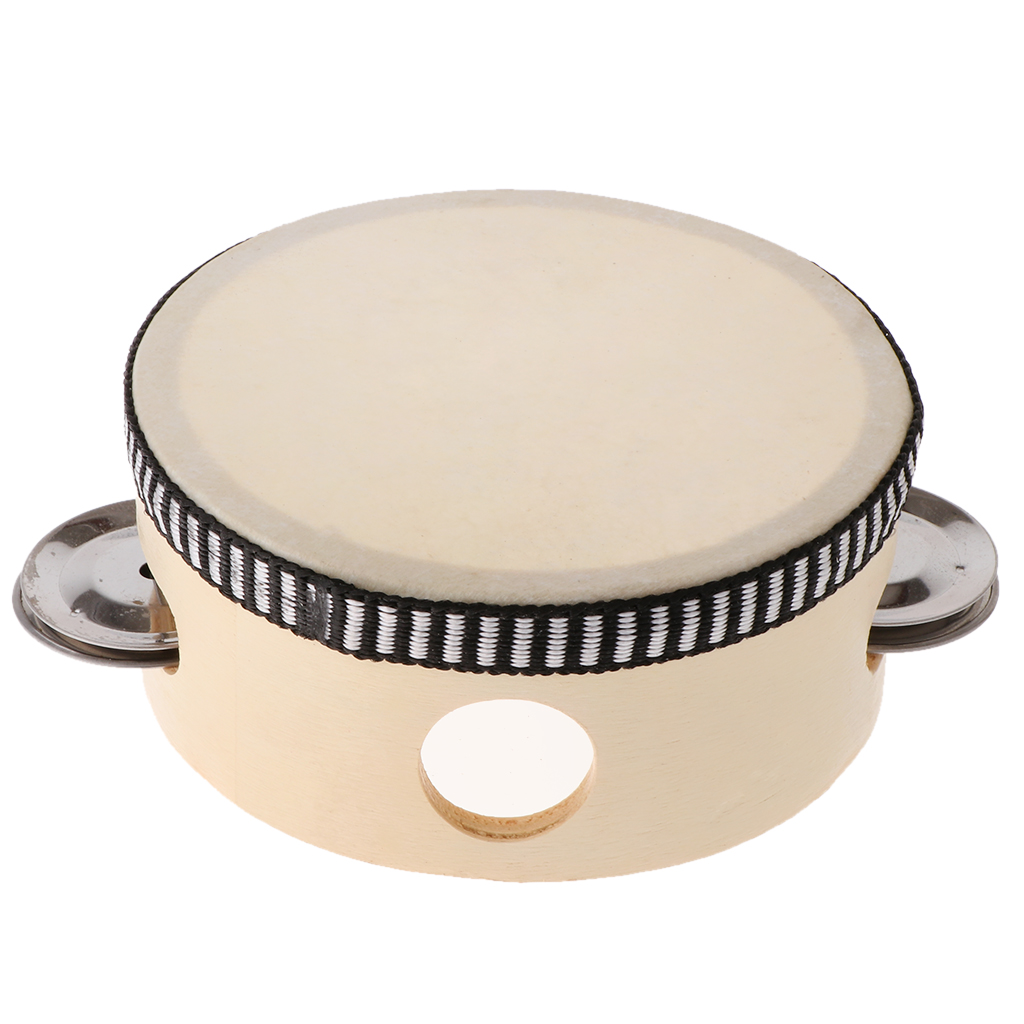 Wooden Musical Tambourine Beat - Kids Education Music avaliação e preço