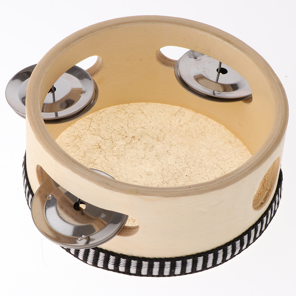 Wooden Musical Tambourine Beat - Kids Education Music avaliação e preço