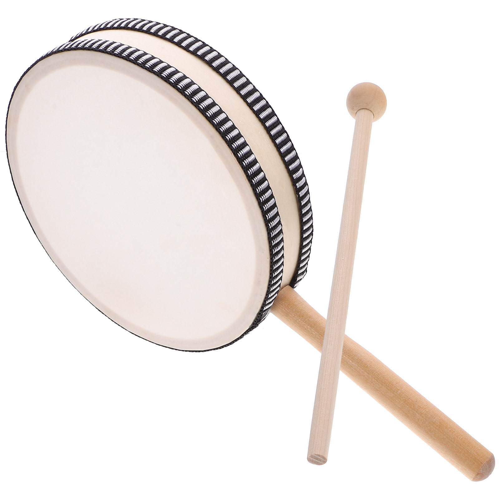 1Set Hand Drum Wooden Hand Per - Kids Education Music avaliação e preço