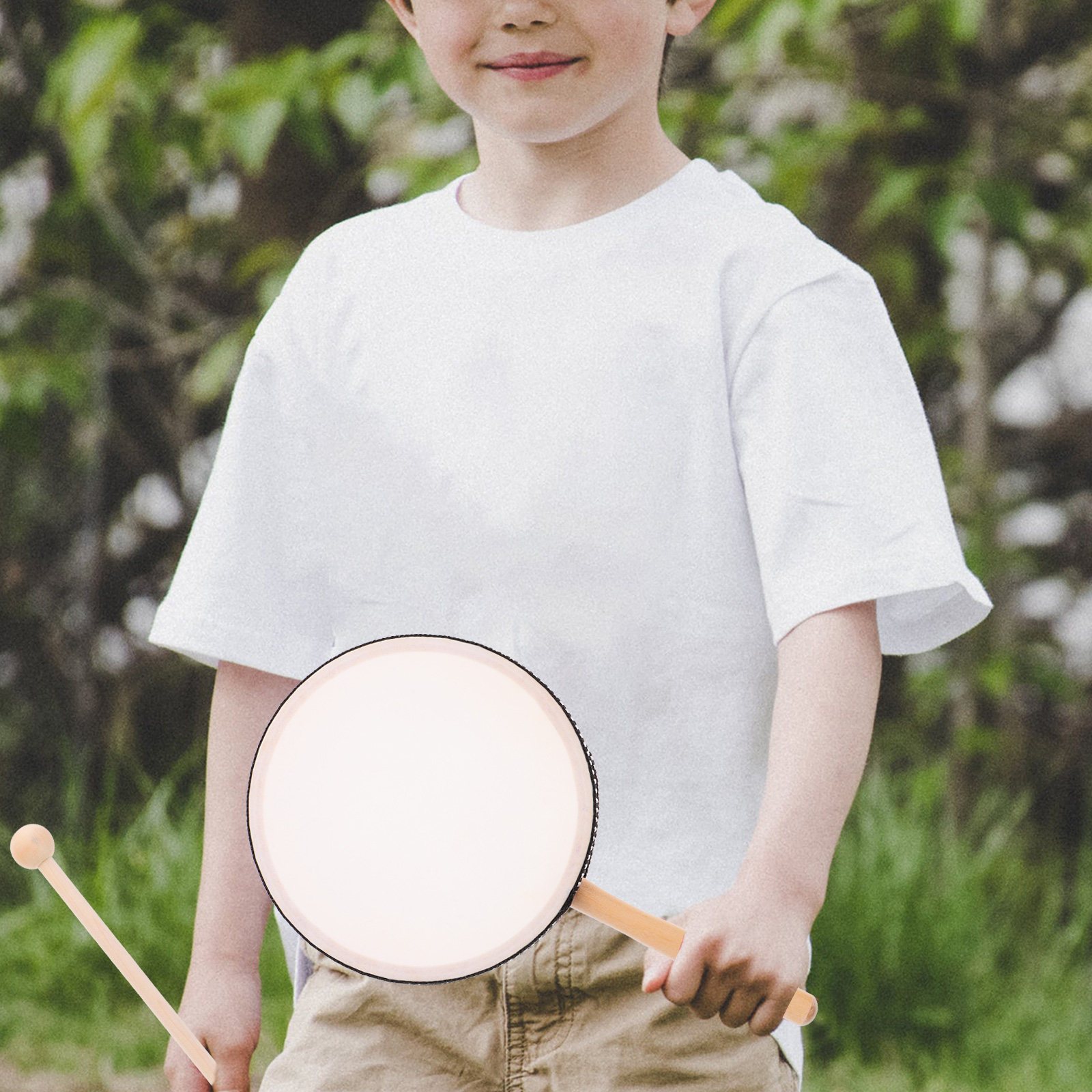 1Set Hand Drum Wooden Hand Per - Kids Education Music avaliação e preço
