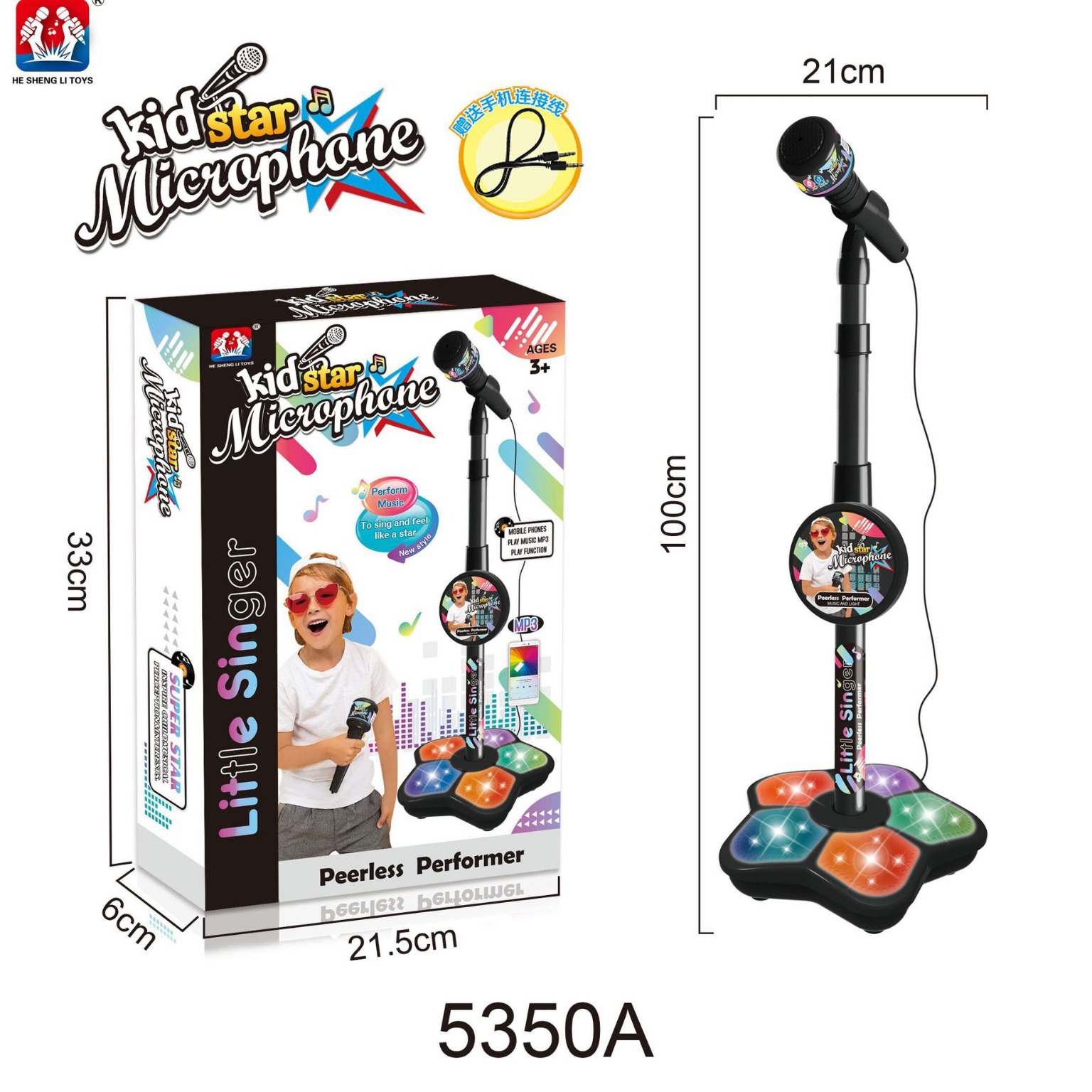 Kids Microphone with Stand Kar - Kids Education Music avaliação e preço