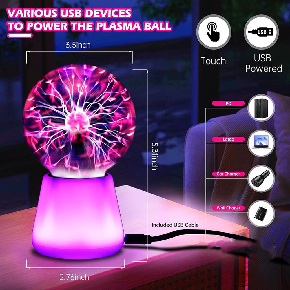 Plasma Ball Lamp Interactive T - Globe Interactive Light avaliação e preço