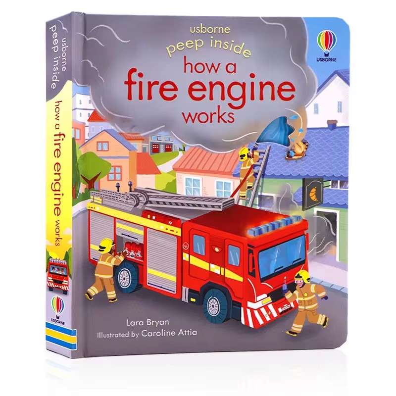 Usborne Peep Inside How A Fire - Kids Education Books avaliação e preço