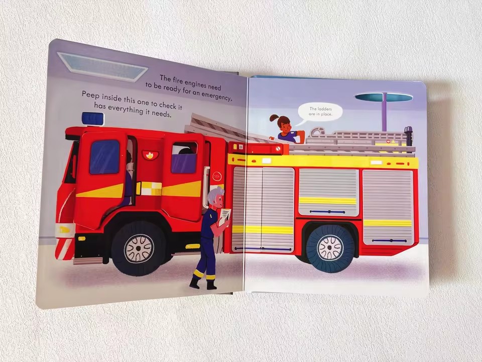 Usborne Peep Inside How A Fire - Kids Education Books avaliação e preço