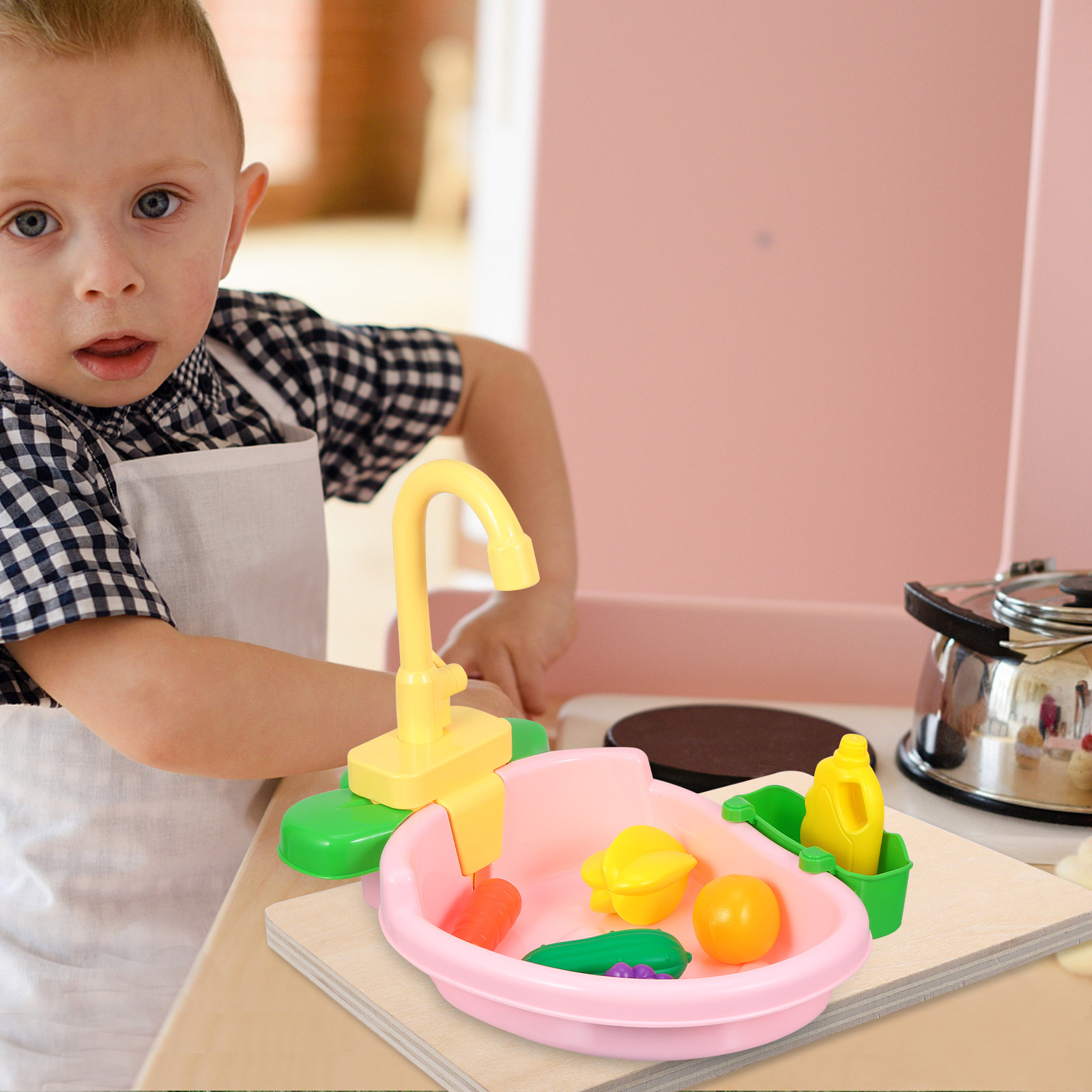 1Set Dishpan Kitchen Playset S - Kids Education Channel avaliação e preço