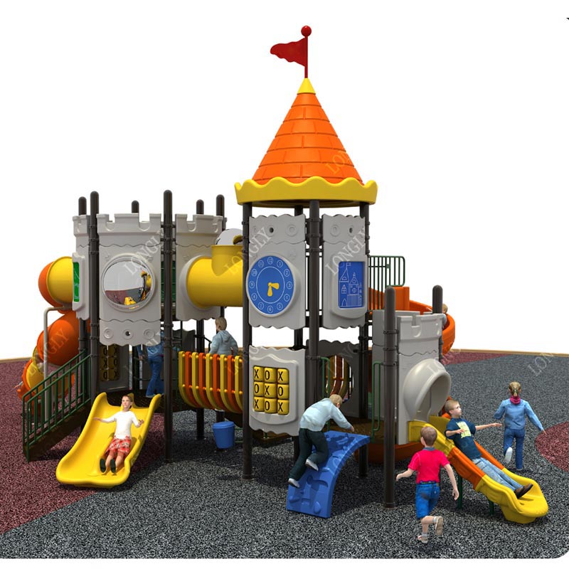 Castle Style Kids Slide for Ou - Kids Education Park avaliação e preço