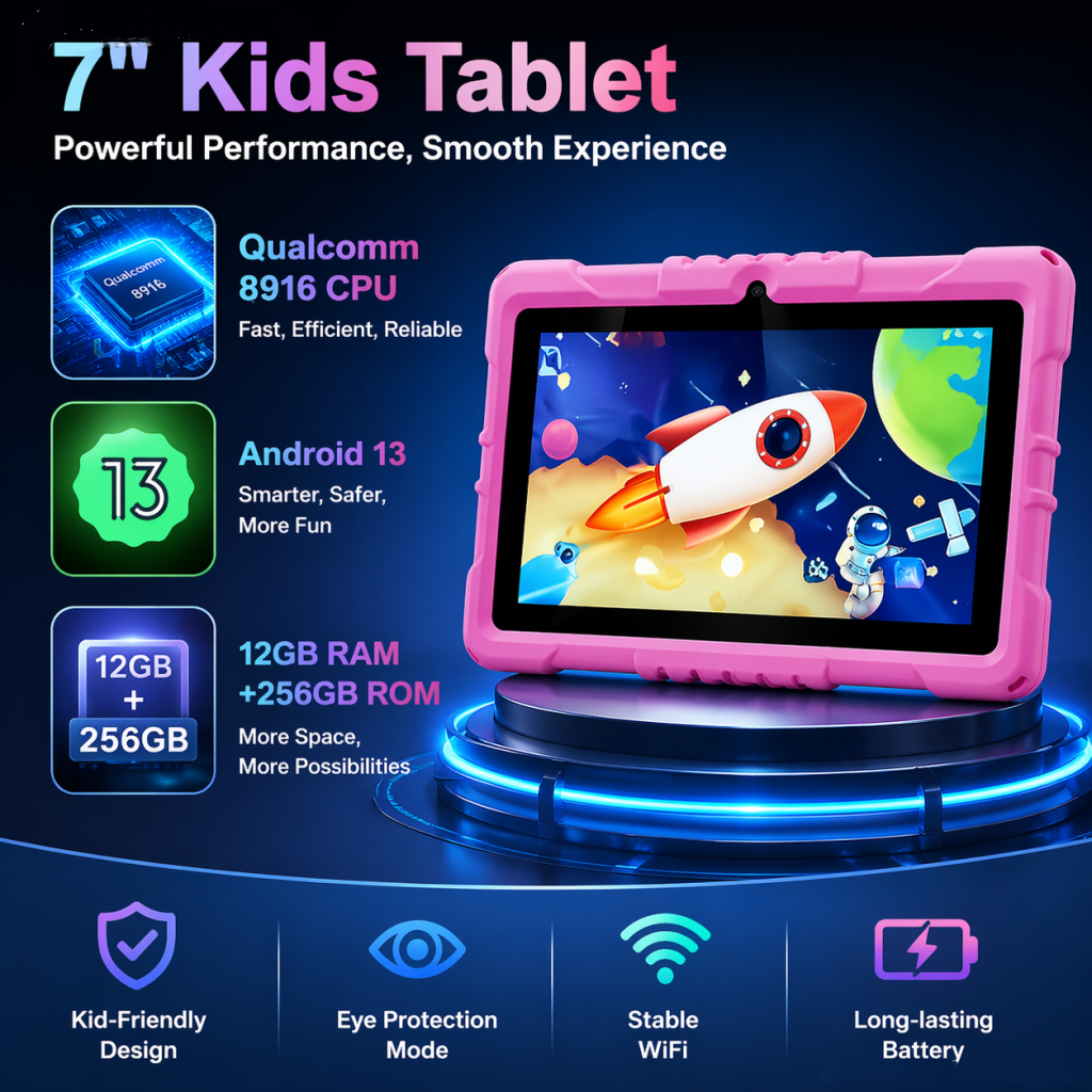 Android 13 Kids WIFI Tablet 7i - Kids Education Free App avaliação e preço