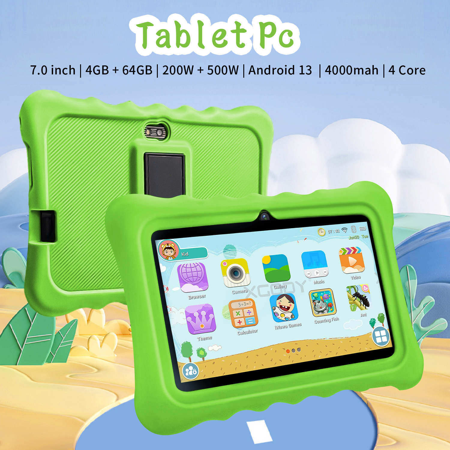 7 Inch Kids Tablet Quad Core 4 - Kids Education Software For Pc avaliação e preço
