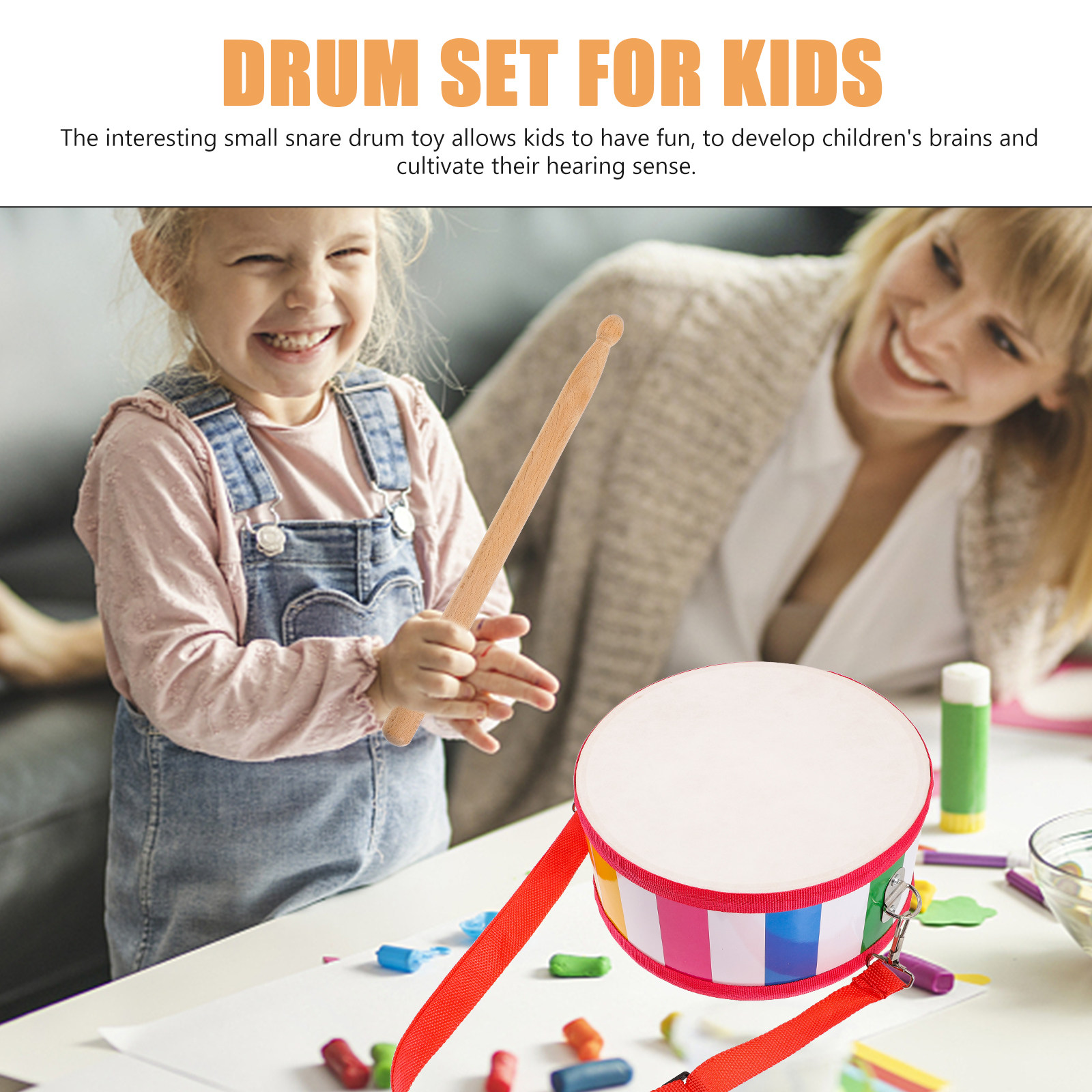 1Set Kids Snare Drum Children' - Kids Education Music avaliação e preço