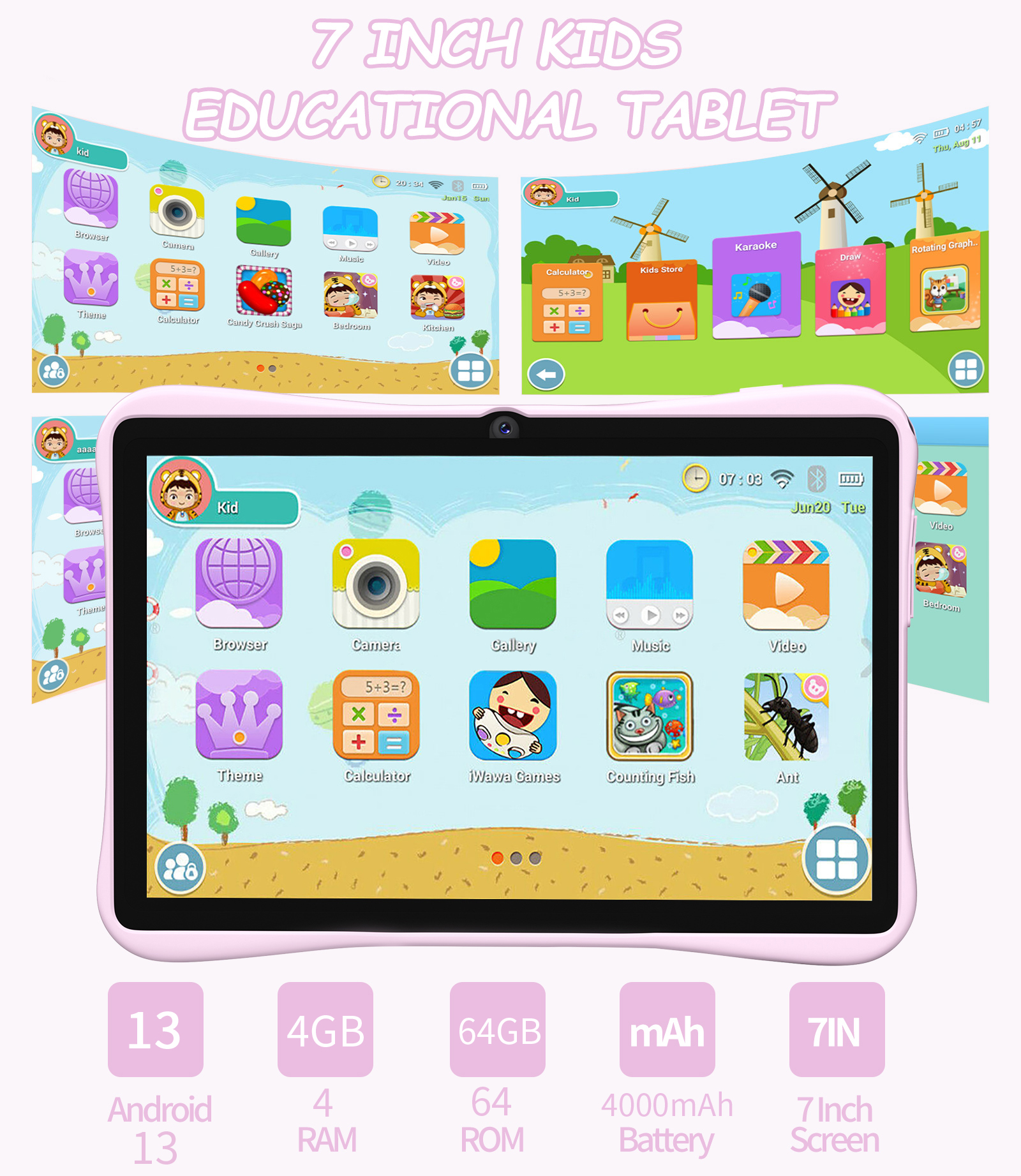 Smart kiddie Tablet 7.0-inch 4 - Kids Education Software For Pc avaliação e preço