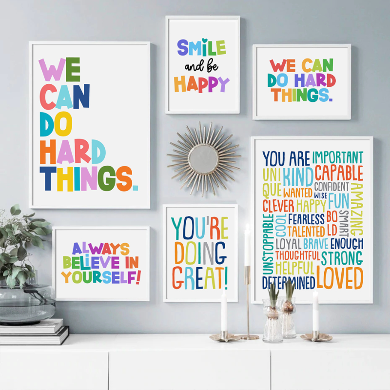 Positive Kid Classroom Wall Pi - Kids Education Motivation avaliação e preço