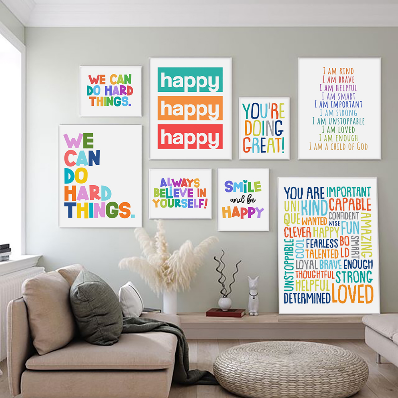 Positive Kid Classroom Wall Pi - Kids Education Motivation avaliação e preço