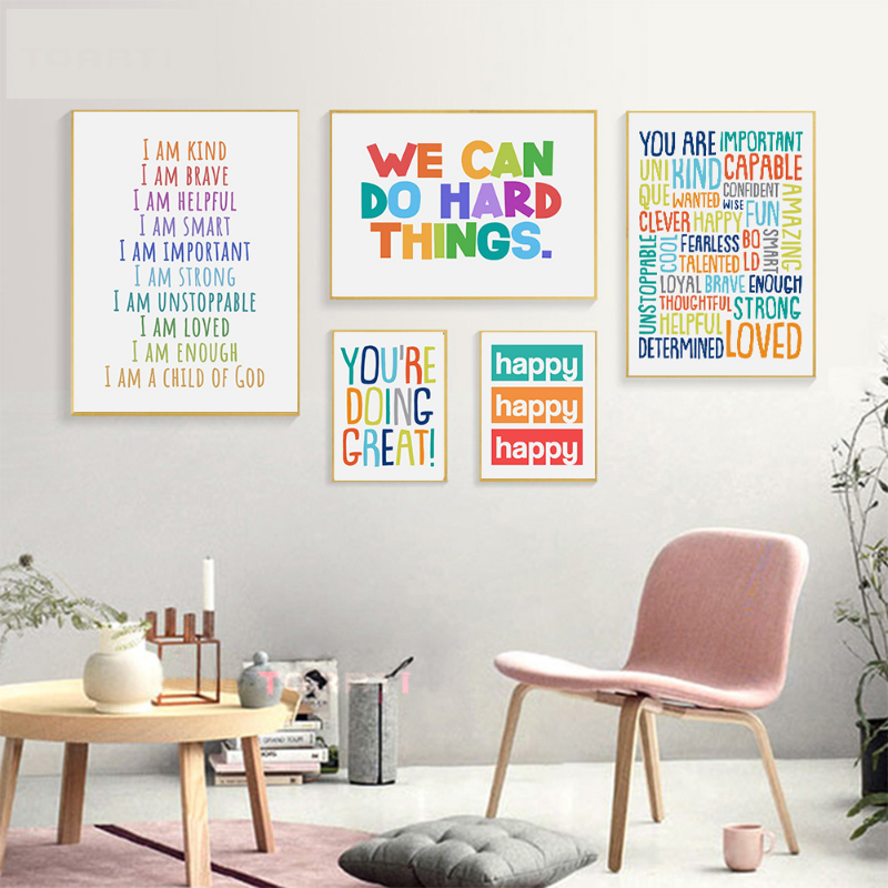 Positive Kid Classroom Wall Pi - Kids Education Motivation avaliação e preço