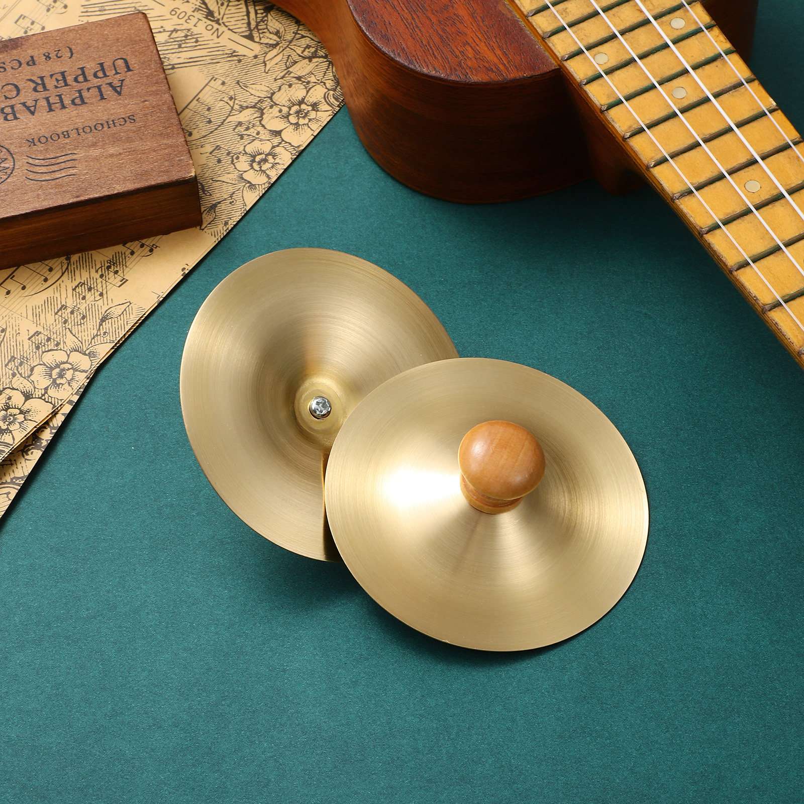 2Pcs Copper Finger Cymbals Sma - Kids Education Music avaliação e preço
