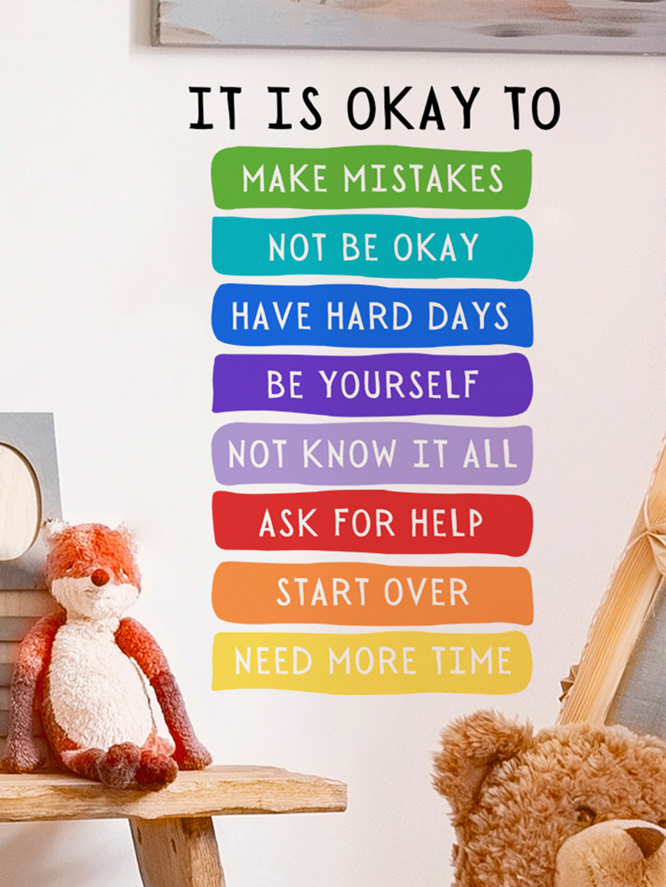 It's Okay to Not be Okay Poste - Kids Education Motivation avaliação e preço