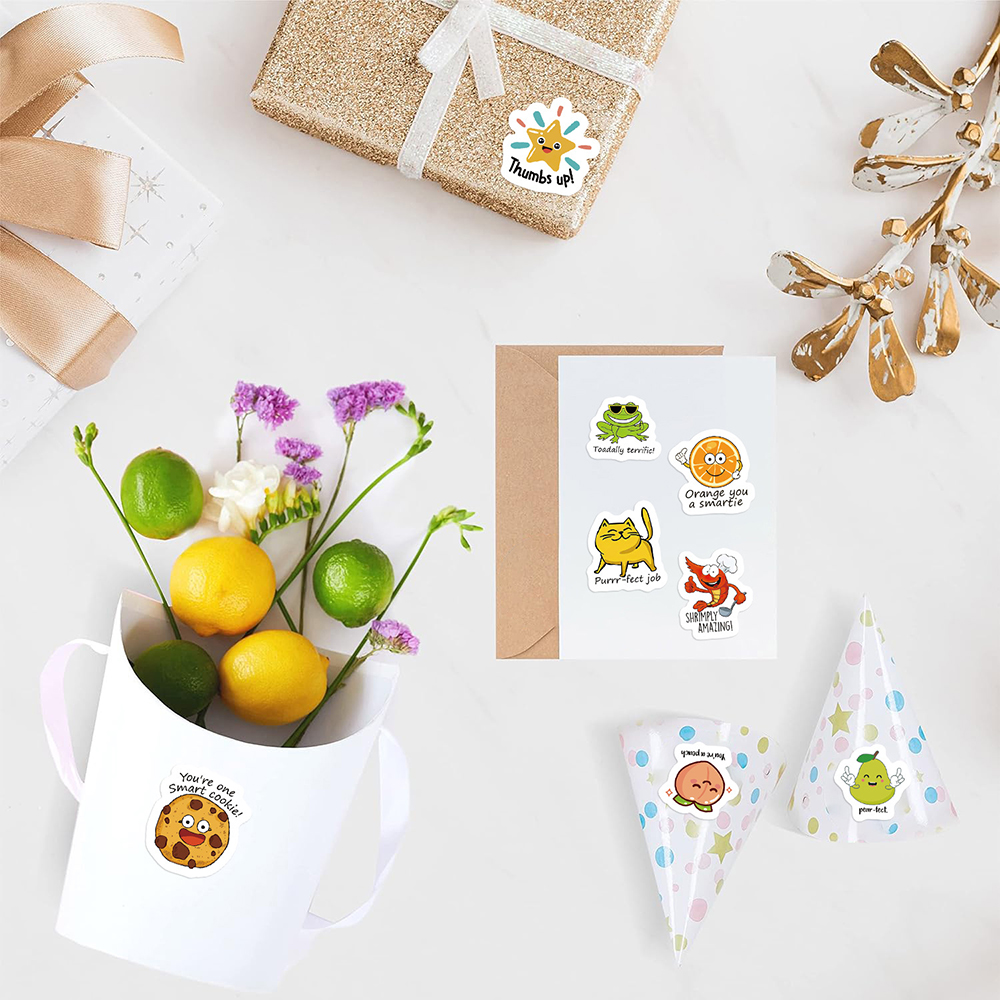 50-500pcs Cute Decal Student R - Kids Education Motivation avaliação e preço