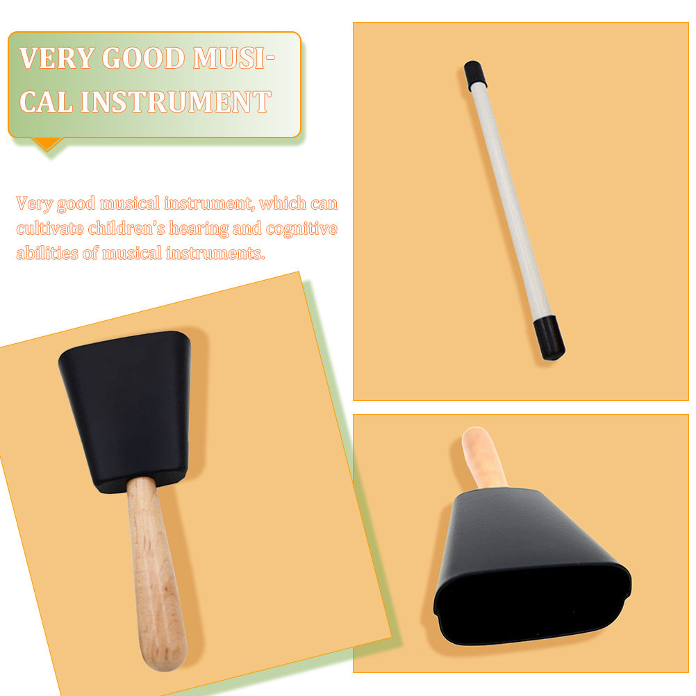 1Set Metal Cowbell with Wooden - Kids Education Music avaliação e preço