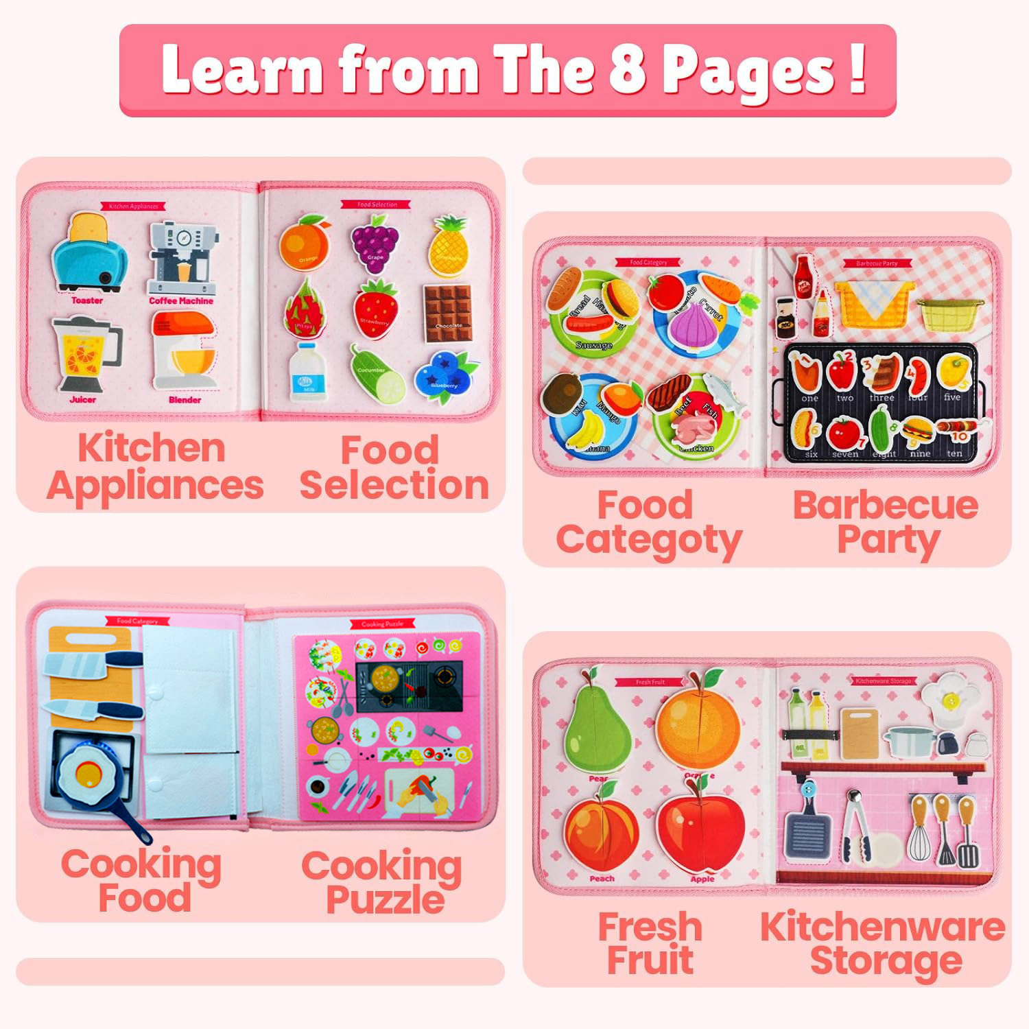 Toddler Busy Board Montessori  - Kids Education Books avaliação e preço