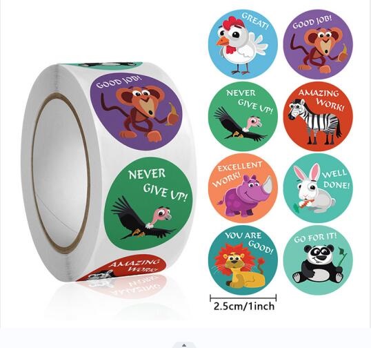 Cute Animal Learning Stickers  - Kids Education Motivation avaliação e preço