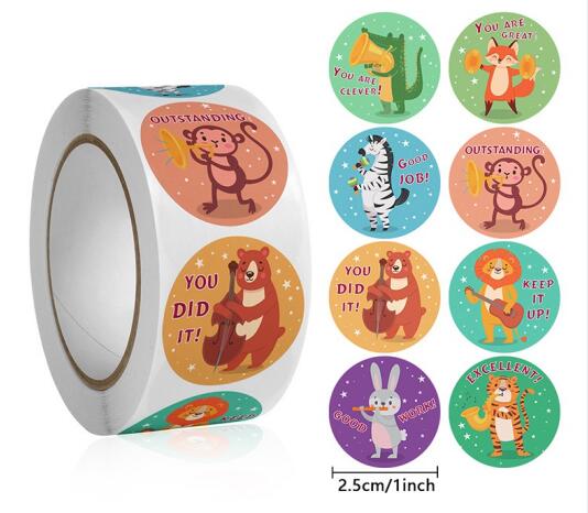 Cute Animal Learning Stickers  - Kids Education Motivation avaliação e preço