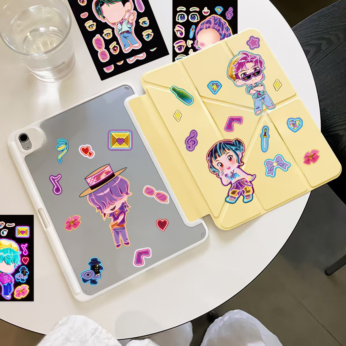 8pcs Funny Girls Stickers Toys - Kids Education Music avaliação e preço