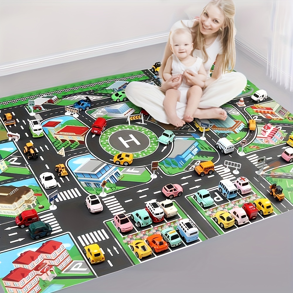 1pc, City Traffic Play Mat, La - Kids Educational Game avaliação e preço