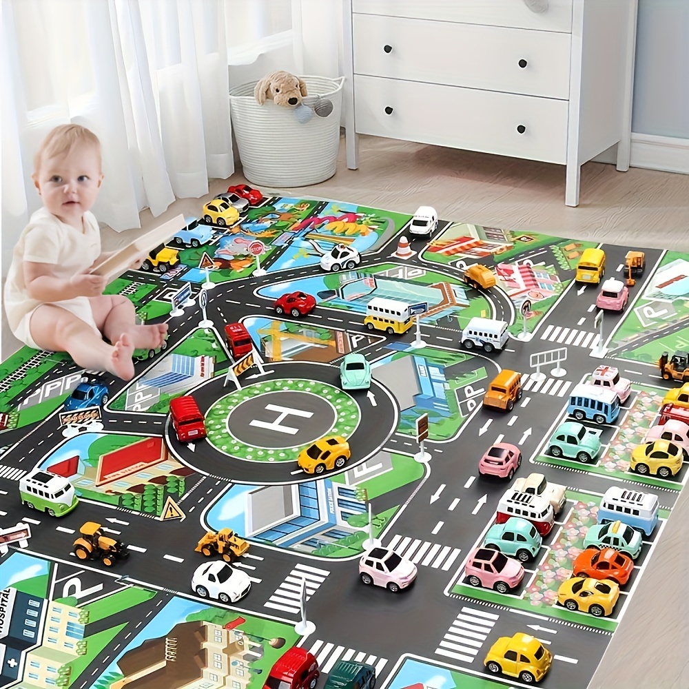 1pc, City Traffic Play Mat, La - Kids Educational Game avaliação e preço
