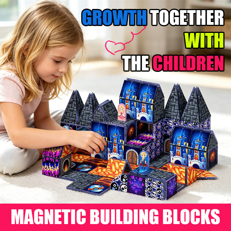 Magnetic Cube Building Blocks  - Kids Education Music avaliação e preço