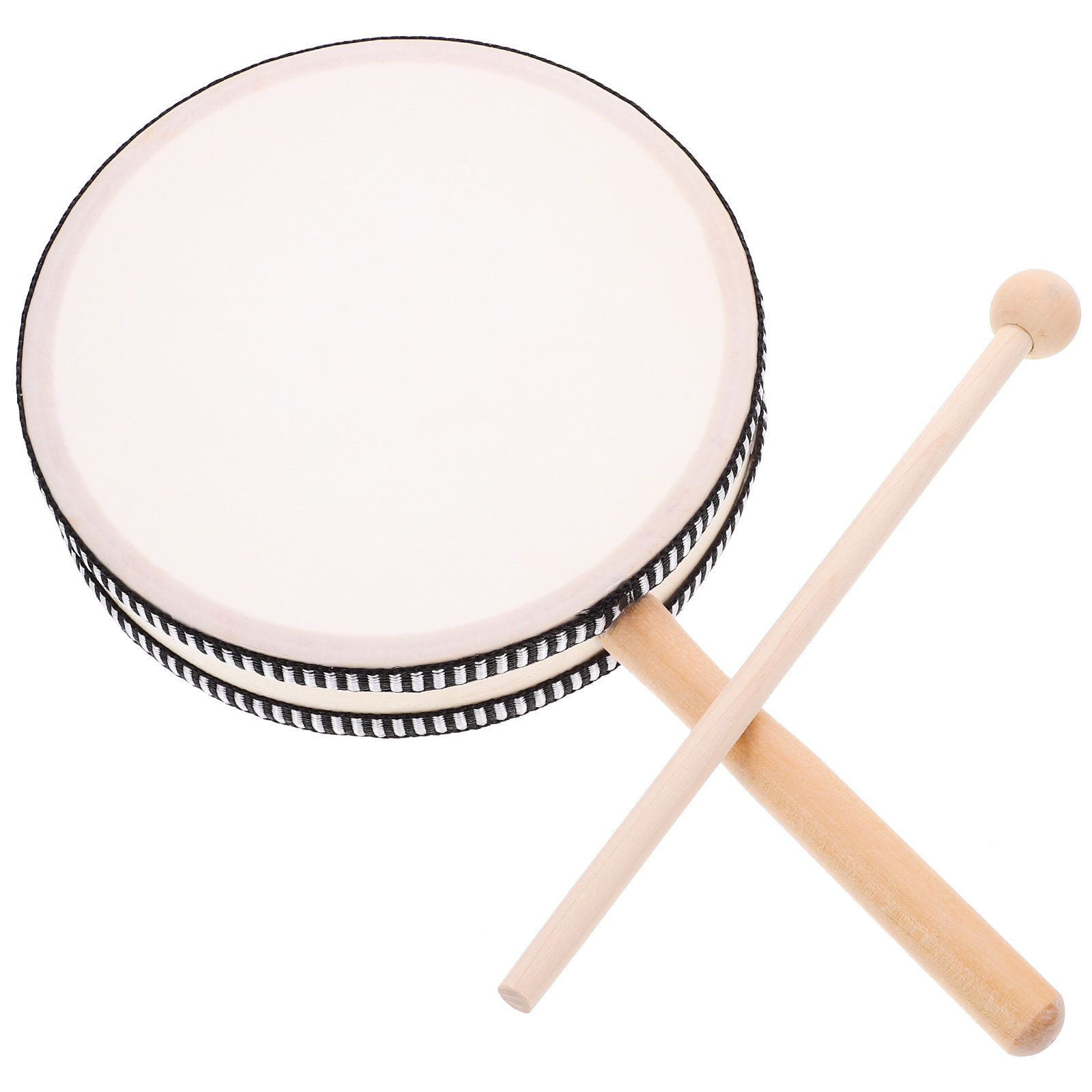 1Set Hand Drum Compact Wooden  - Kids Education Music avaliação e preço