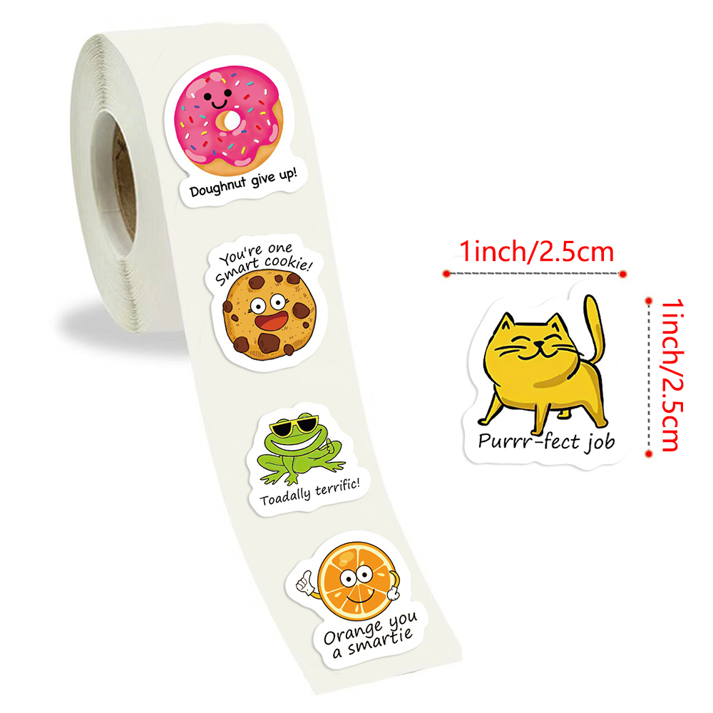 100-500pcs Cute Decal Student  - Kids Education Motivation avaliação e preço