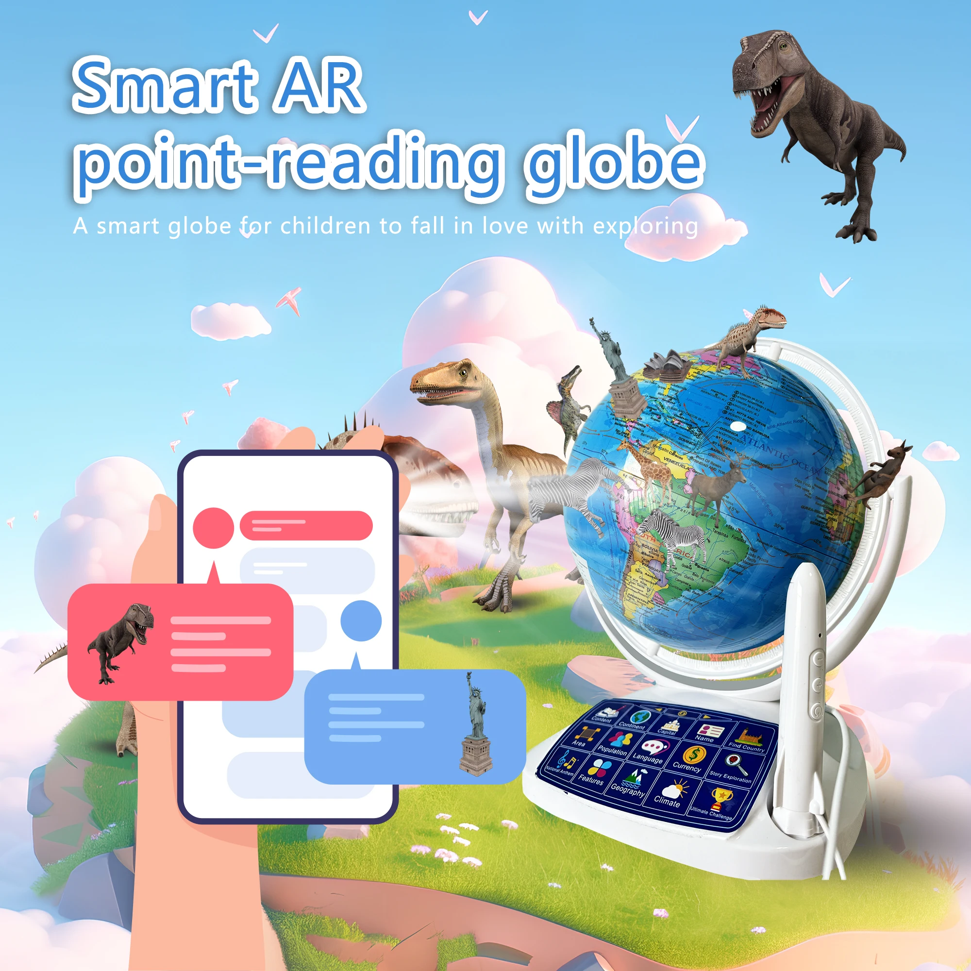 AR Interactive Smart Globe Kid - Globe Interactive Light avaliação e preço